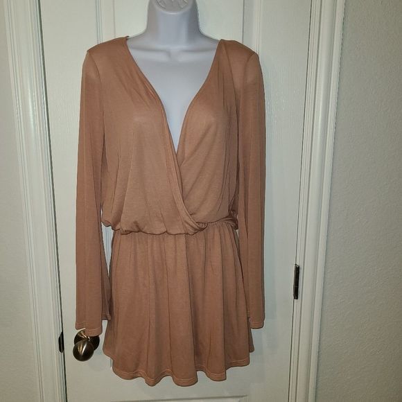 Tobi Beige Tunic Wrap Dress - Picture 2 of 5